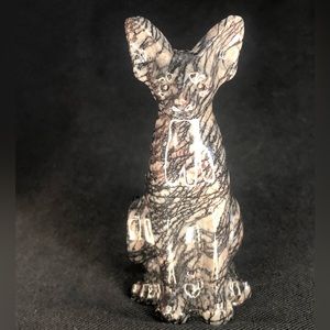 Picasso Jasper Cat Carving